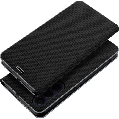 Púzdro Forcell LUNA Book Carbon Huawei Y6 2019 čierne