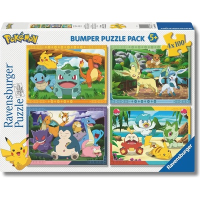 Ravensburger - Puzzle 4x100 Pokémon - 100 piese