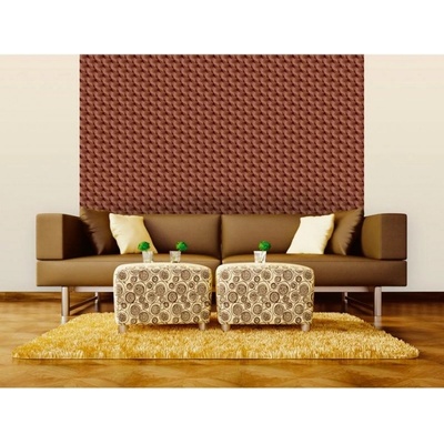 DIMEX ART Луксозна флизелинова тапета кафяво оригами 3d