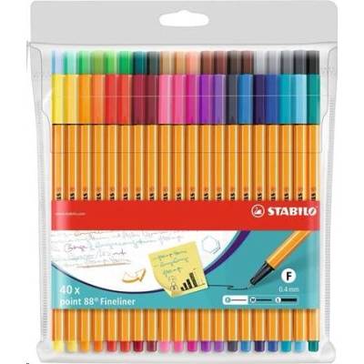 STABILO Комплект филцови накрайници STABILO Point 88 смесени цветове 40 бр (TST88401K, 8840-1) (TST88401K, 8840-1)