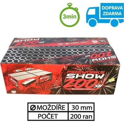 Složený ohňostroj Firewor ks Show 200 ran 30 mm