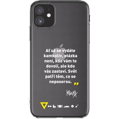Picasee silikónové Apple iPhone 11 - Kazma - SVĚT PATŘÍ TĚM, CO SE NEPOSEROU čiré