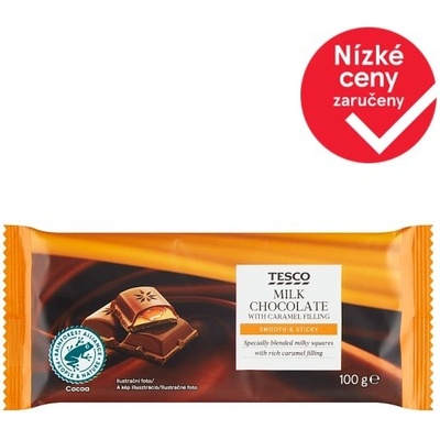 Tesco Mléčná s karamelovou náplní 100 g