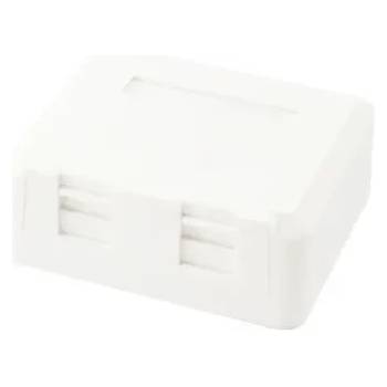 Image 1 of SeaMAX Розетка 2x RJ45 UTP Wall Mount Box, Empty (FA-852-CR)