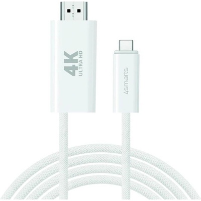 4smarts HDMI Видео Кабел, 4Smarts USB-C to HDMI 2m, Бял (540957)
