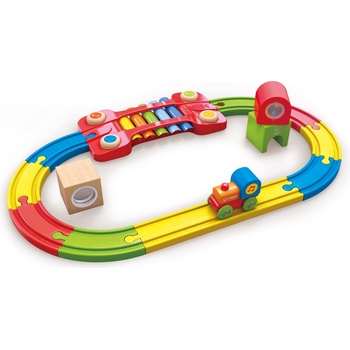 Hape Дървен игрален комплект Hape - Сензорна железница (H3822)