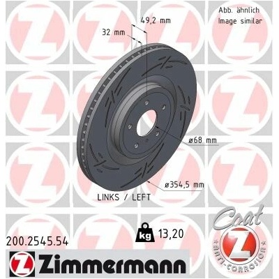 Brzdový kotúč ZIMMERMANN 200.2545.54 (200254554)