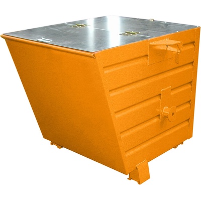 TRV PLN 8821/OR Výklopný kontejner s víkem oranžová nosnost 1000 kg