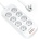 BlitzWolf 8 AC Outlets With USB-A and USB-C Ports Extension Power Strip 2500W - разклонител с 3xUSB-A и 1хUSB-C порта и 8хAC изхода (бял)