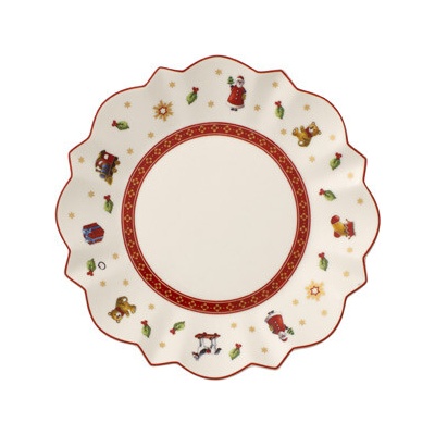 Villeroy & Boch Tanier na pečivo biela a červená Toy's Delight, 17,9 cm