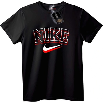NOONEBRAND Тениска Nike Лого Черно Червено Бяло - M, White