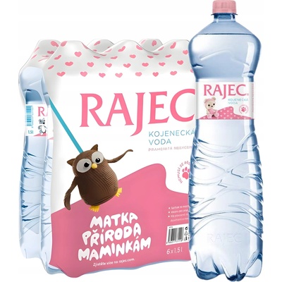 Rajec Kojenecká voda pramenitá nesycená 6 x 1,5 l