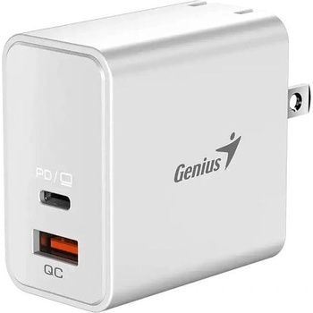 Genius Зарядно за лаптоп PD-65AC, USB Type-C, USB Type-A, 65 W, бяло (2108040008)