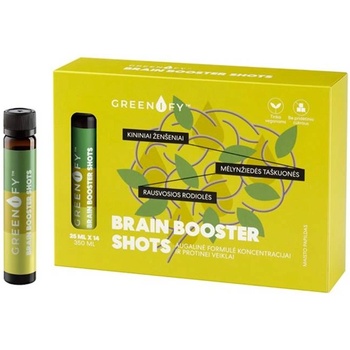 Valentis Greenify Brain Booster Шотове за концентрация, 14 х 25 ml, Valentis