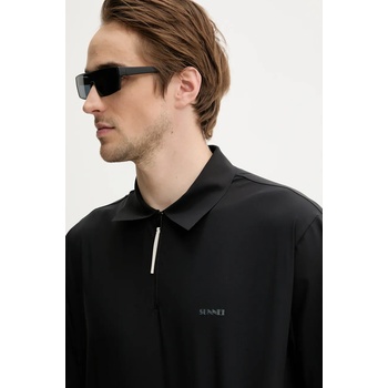 Sunnei Тениска с яка Sunnei в черно с изчистен дизайн RTWXTOP007 (RTWXTOP007)