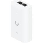 Ubiquiti UniFi PoE адаптер (15W) 48V, Gigabit LAN порт, защита от пренапрежение/пикове/свръхток, LED индикатор (U-POE-EU)