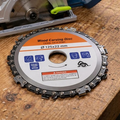 NOEMON TOOLS Řetězový řezný kotouč na dřevo - 125 x 22 mm
