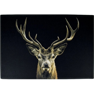 Mars & More jeleň Black Deer Čierna 75 x 50 x 1cm