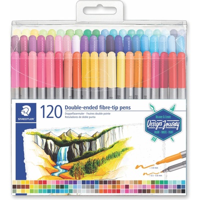 STAEDTLER Флумастри Staedtler Design Journey , двувърхи, 120 цвята (27938-А)