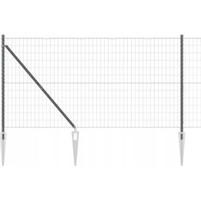 Euro Oplocení s 13 sloupky s hroty 1,2x25 m, pozinkovaná ocel , šedá