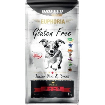Biofeed Euphoria Gluten Free Mini & Small Puppy S Hovädzím Mäsom 2 kg