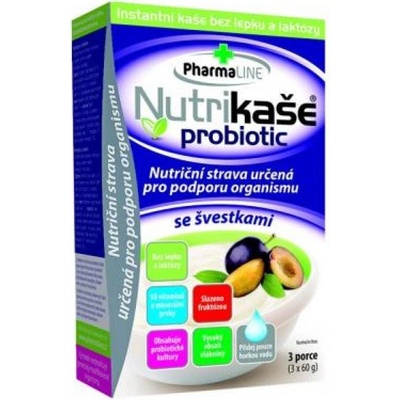 PharmaLINE Nutrikaša probiotic slivková 3 x 60 g