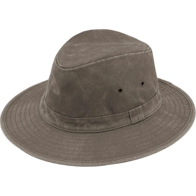 Fiebig Headwear since 1903 letní bavlněný hnědý klobouk Fedora