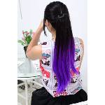 Sleek Изкуствени опашки ombre - Черно/Лилаво