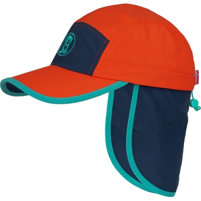 Trollkids Детска шапка с козирка Trollkids Kids Troll Cap XT Cap - Fire Red / Mystic Blue / Blue Coral - размер 48-52 cm (204-6284-2311)