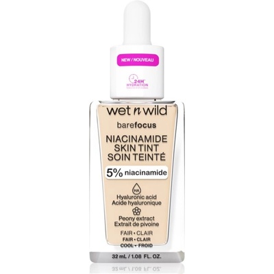 Wet n Wild Bare Focus Niacinamide Skin Tint ľahký hydratačný make-up Fair Neutral 32 ml