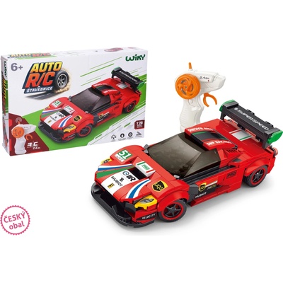 Wiky Stavebnica Auto červené RC na diaľkové ovládanie 279dielikov