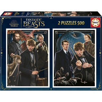 Educa Пъзел Educa - Фантастични животни, 2 х 500 части (EDU19492)
