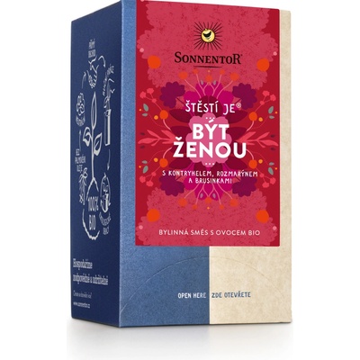 Sonnentor Bio bylinná směs s ovocem Být ženou 18 x 1.7 g