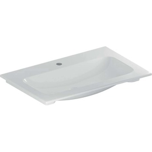 Geberit iCon - Умивалник за мебели 75x48x13 см, без преливник, с отвор, KeraTect, бял 501.844. 00.2 (501.844.00.2)
