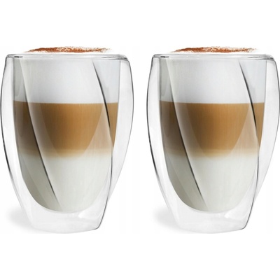 Design Termosklenice na latte Vialli Cristallo 2 x 300 ml
