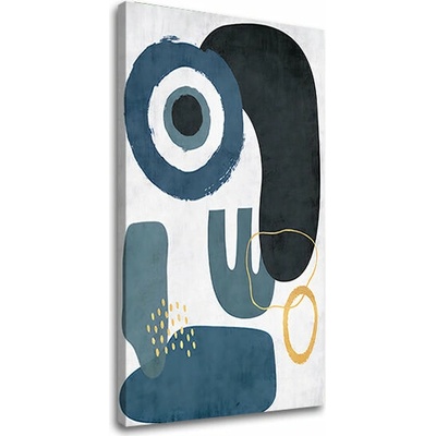 Obraz na plátne TYRKYSOVÝ ABSTRAKT 001 - 40x60 cm