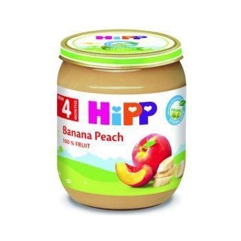 HiPP Пюре hipp, Био праскови, банани 125г, 9062300140634