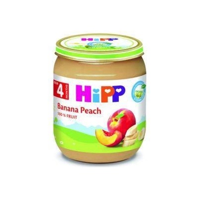 HiPP Пюре hipp, Био праскови, банани 125г, 9062300140634