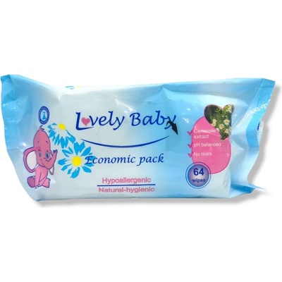 LOVEY BABY мокри кърпи, Economik pack, 64 броя