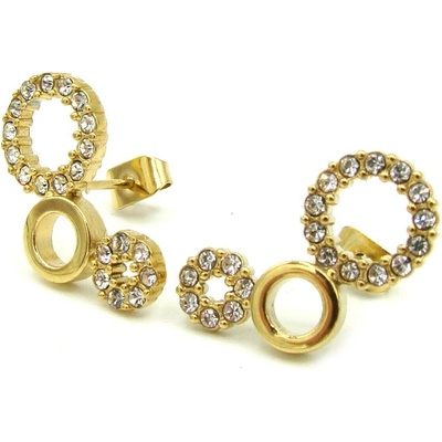 Steel Jewelry náušnice GOLD Chirurgická ocel NS231230