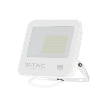 V-TAC 50w led Прожектор smd samsung Чип 1м Кабел Бяло Тяло Сиво Стъкло Мат 4000k - 23689 (23689)