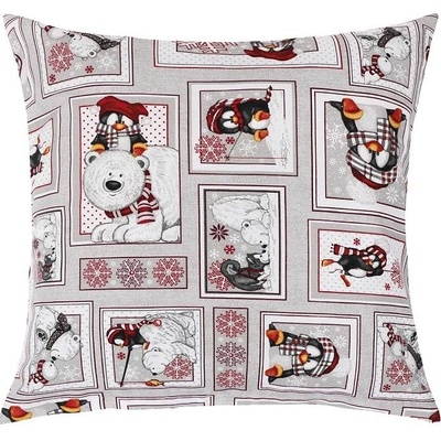 Bellatex vankúš Vianoce 2 zimný patchwork 45x45