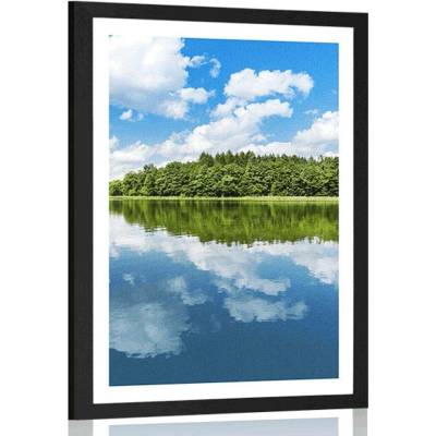 Plakát s paspartou příroda v letním období - 30x45 black
