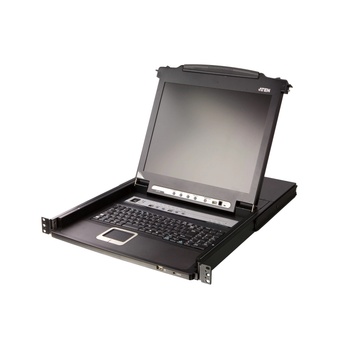 ATEN Конзола + клавиатура + тъчпад aten, kvm, 8 порта, 17'' lcd ps/2, 19'' (cl5708m-ata-ag) (cl5708m-ata-ag)