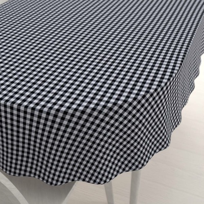Biante bavlna oválný ubrus Olivia OL-015 Černo-bílá Kostka malá 140x160cm