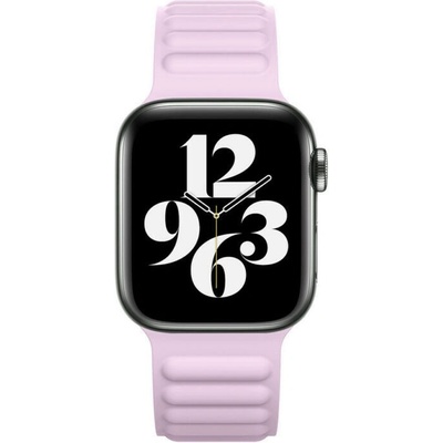 JC Магнитна силиконова каишка за Apple Watch 42мм, 44мм, 45мм, 46мм, Ultra 49мм - JC Design Silicone Link Band (розов)