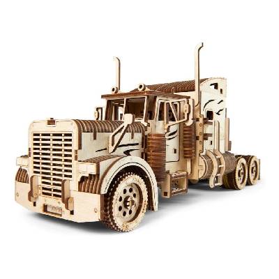 - 3D дървен механичен пъзел Трактор с полуремарке Heavy Boy (DV0114)