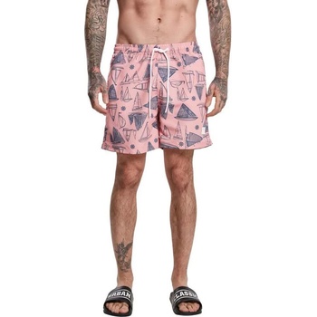 Urban Classics Бански гащета Urban classics Pattern swimming shorts - Pink (Yacht)
