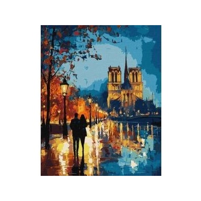 Ideyka Painting by numbers IDEYKA, 40x50cm, metallic, night walk, 1 pc. , in a box