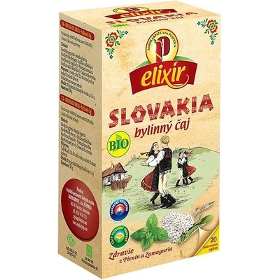 Agrokarpaty Elixír Slovakia bylinný čaj Bio 20 x 1,5 g
